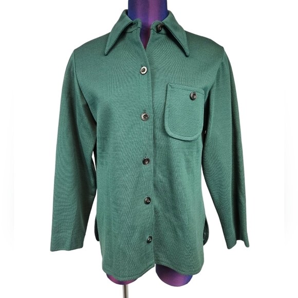 Vintage Pendleknit by Pendleton Green Button Up Shacket Size Medium Women's A75 - Picture 9 of 9
